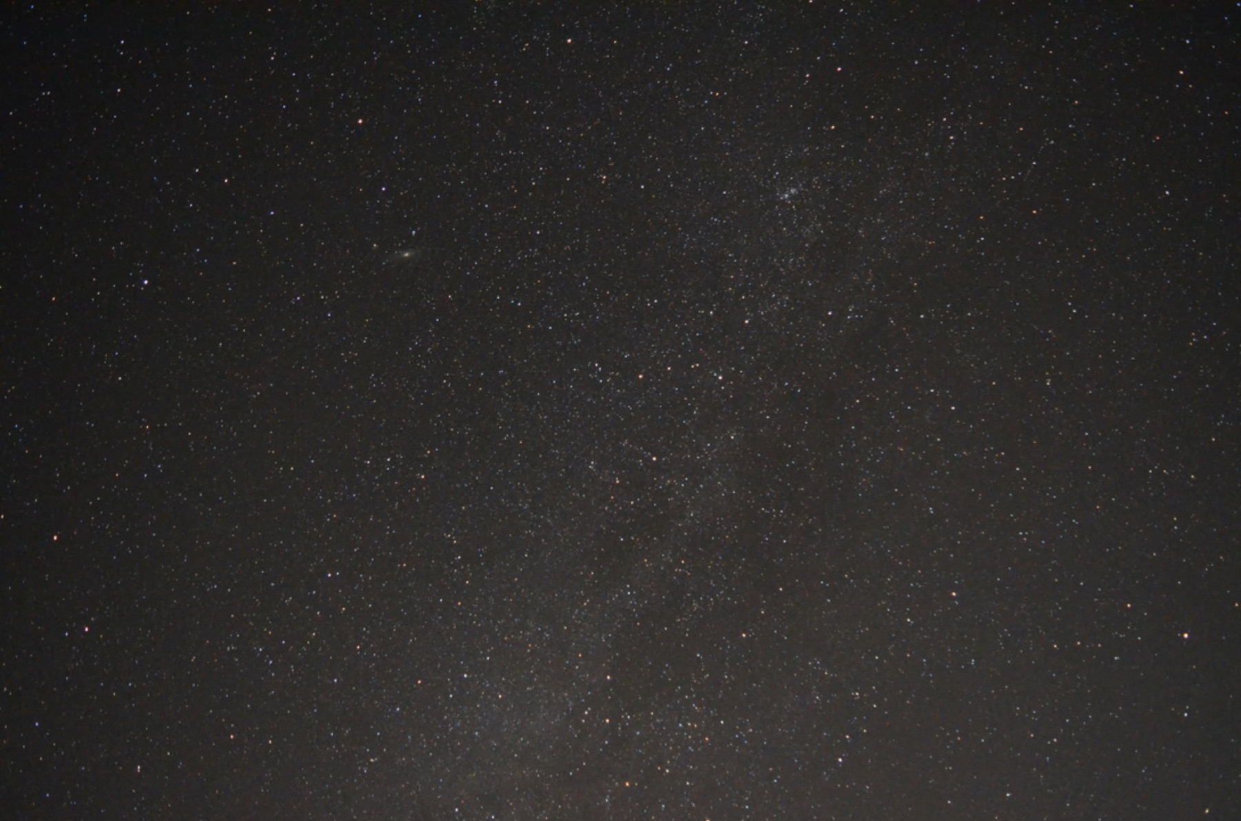 The Andromeda Galaxy over a dark sky in Alabama